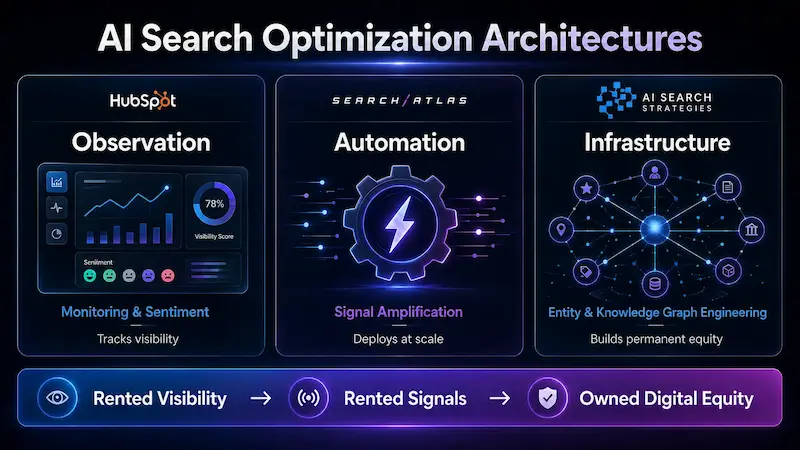 HubSpot vs. SearchAtlas vs. AI Search Strategies: Which AI Search Optimization Architecture Builds Permanent Equity?