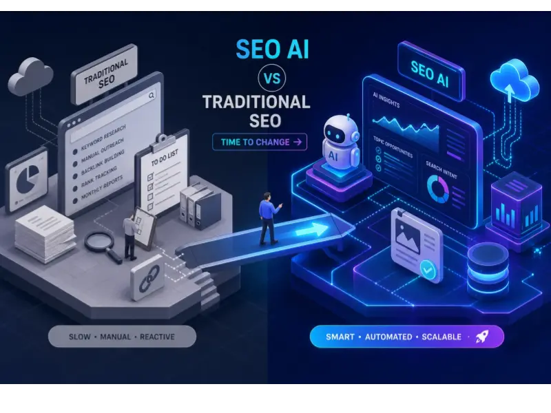 Comparison of AI search optimization and traditional SEO